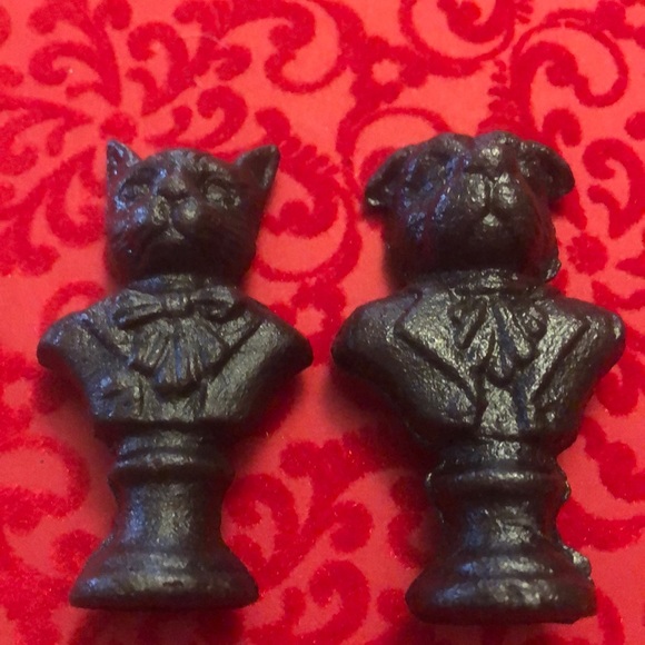 Pair of cast iron dog and cat - Picture 3 of 3